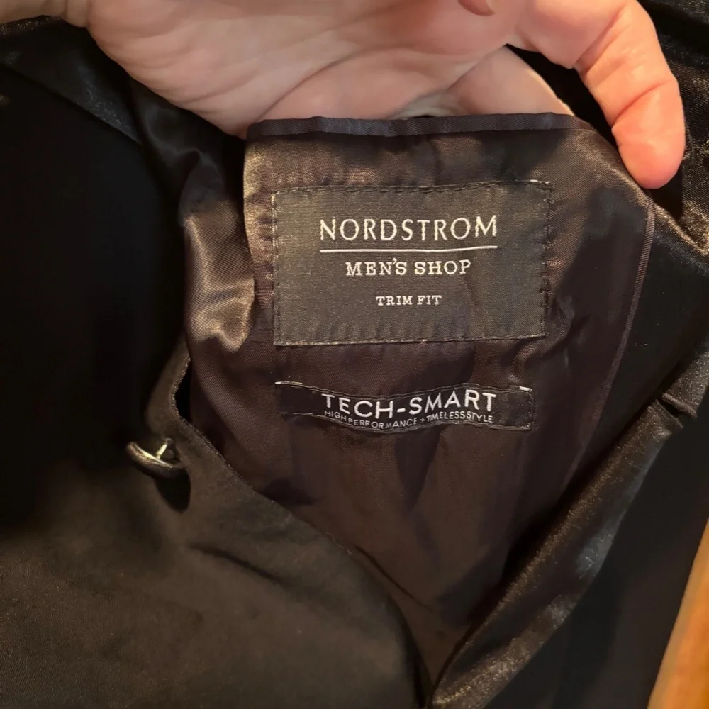 Nordstrom Men's Shop Trim Fit Satin Lapel Wool Blend Tuxedo Jacket 40R NWOT